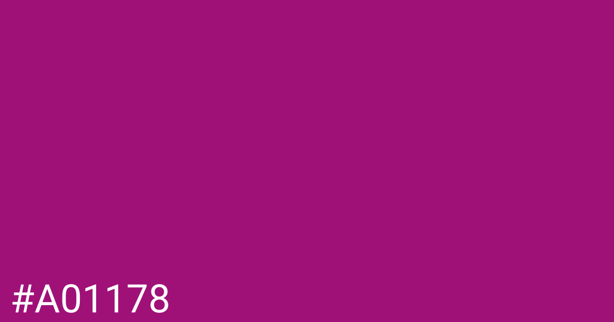 Hex color #a01178 graphic
