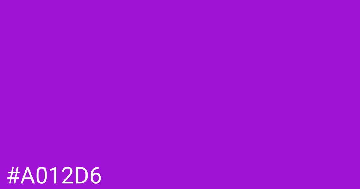 Hex color #a012d6 graphic