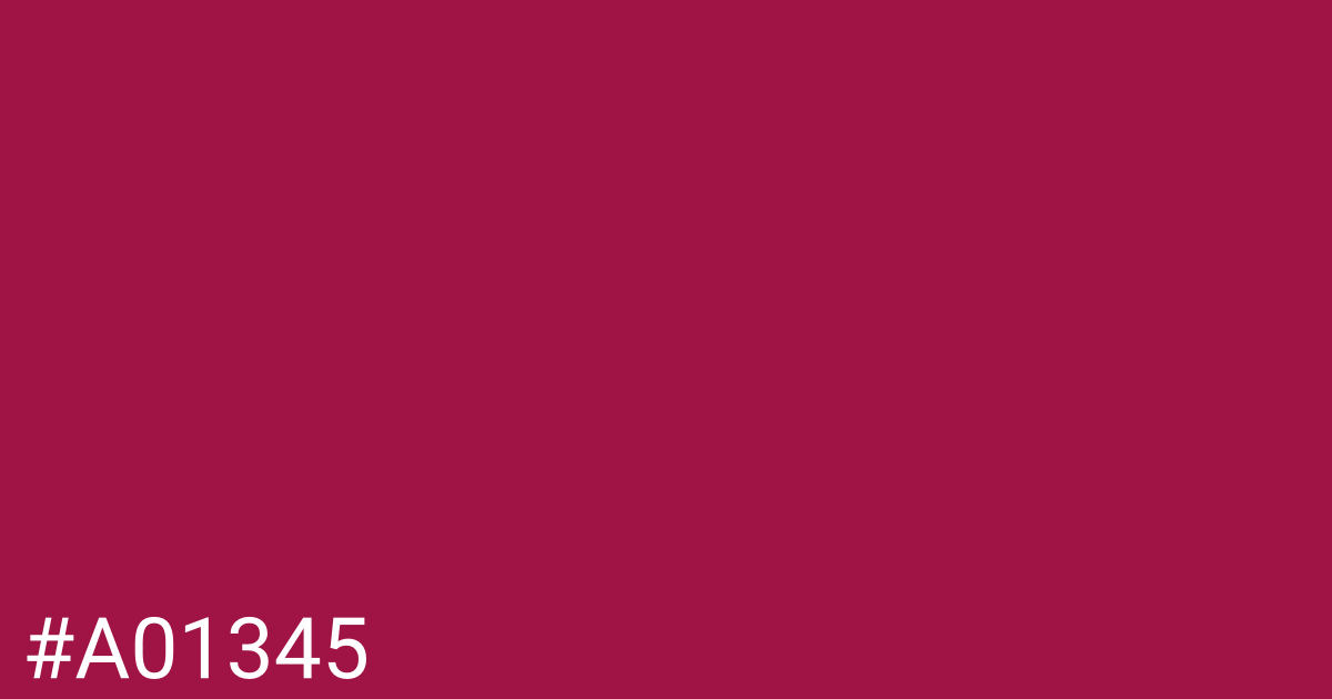 Hex color #a01345 graphic