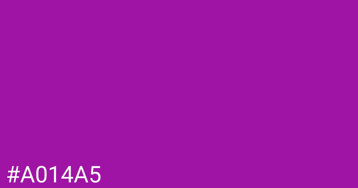 Hex color #a014a5 graphic