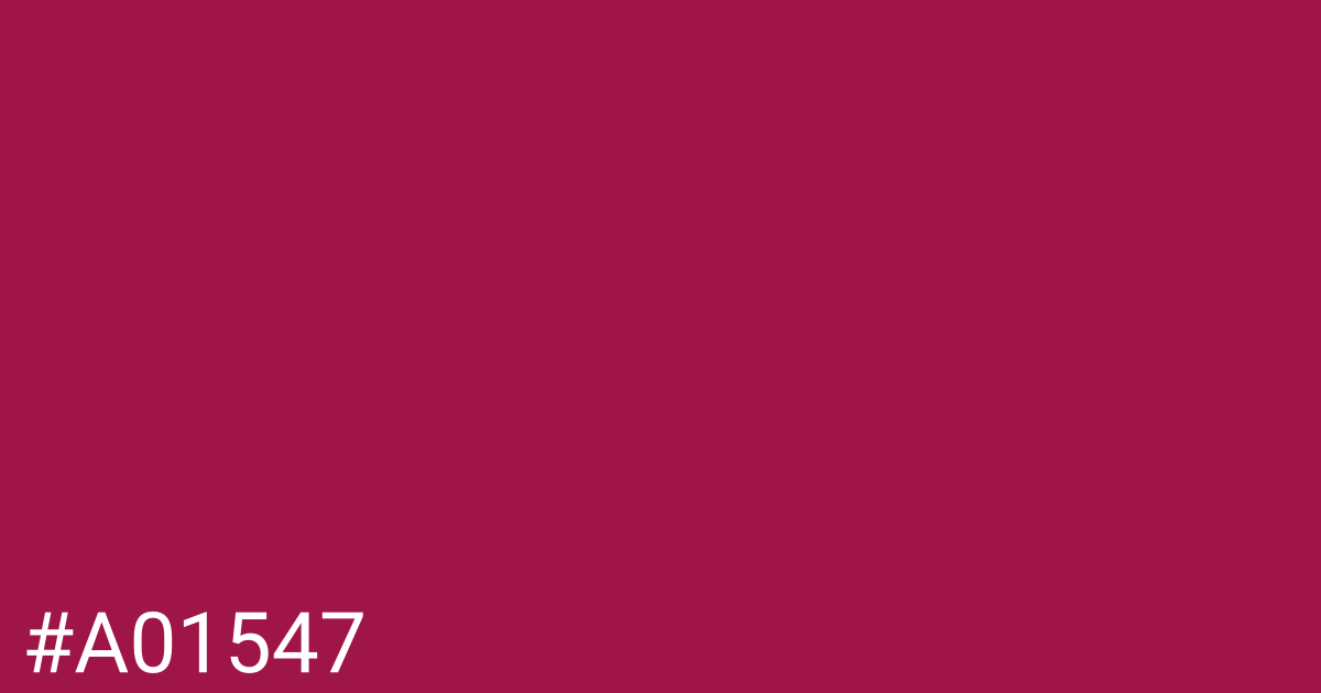 Hex color #a01547 graphic