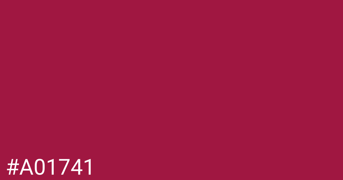 Hex color #a01741 graphic