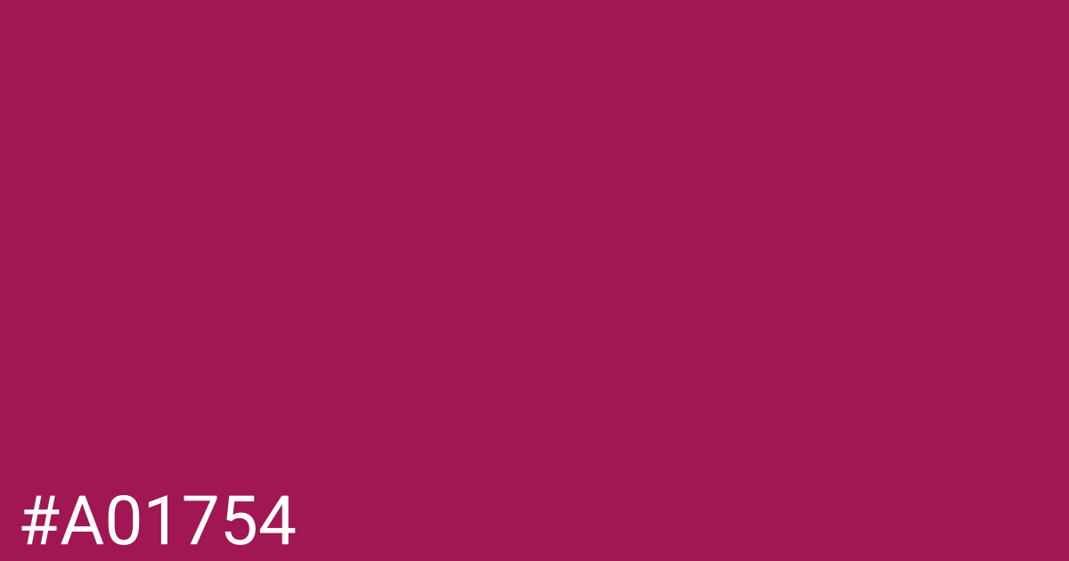 Hex color #a01754 graphic