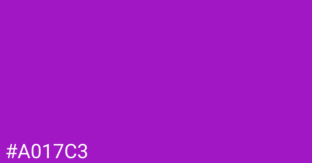 Hex color #a017c3 graphic