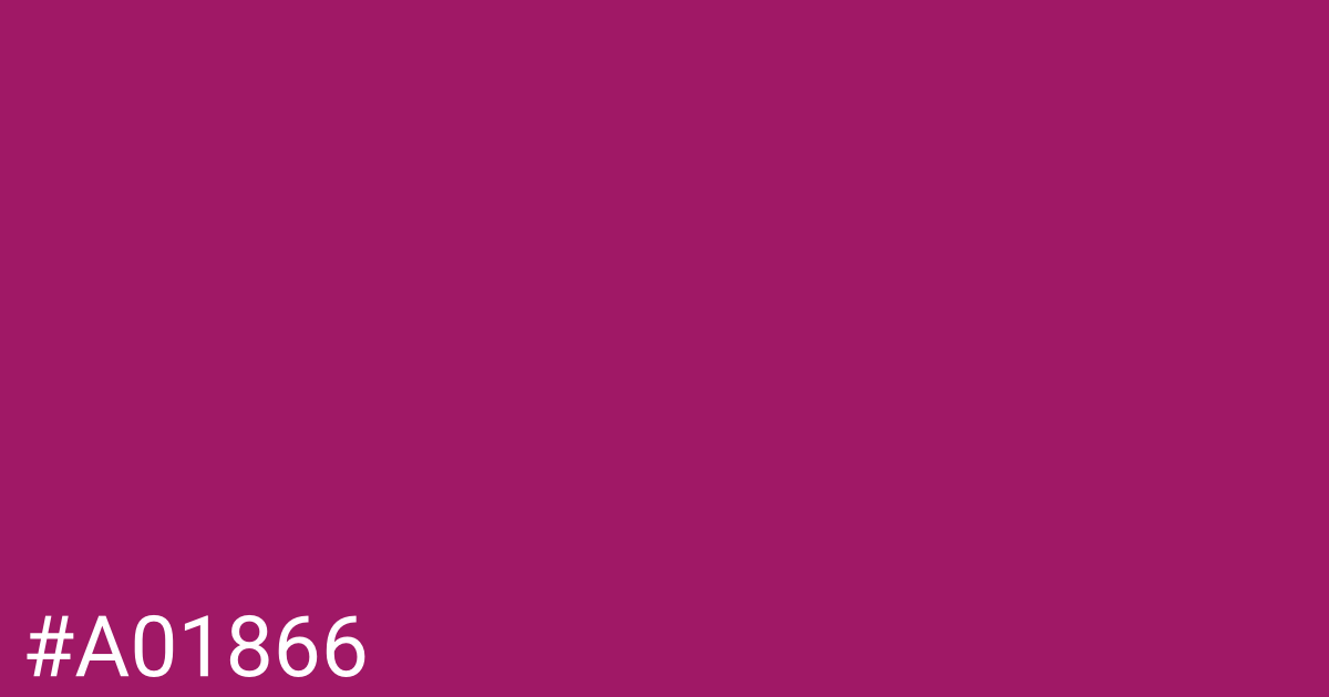 Hex color #a01866 graphic