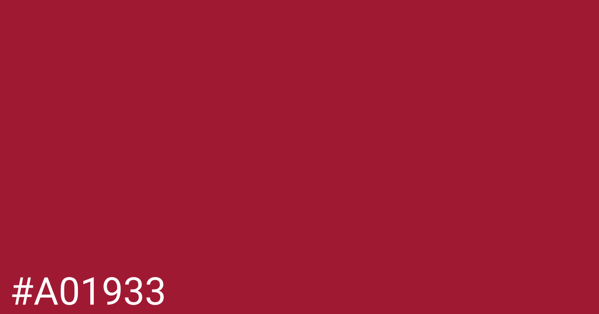 Hex color #a01933 graphic