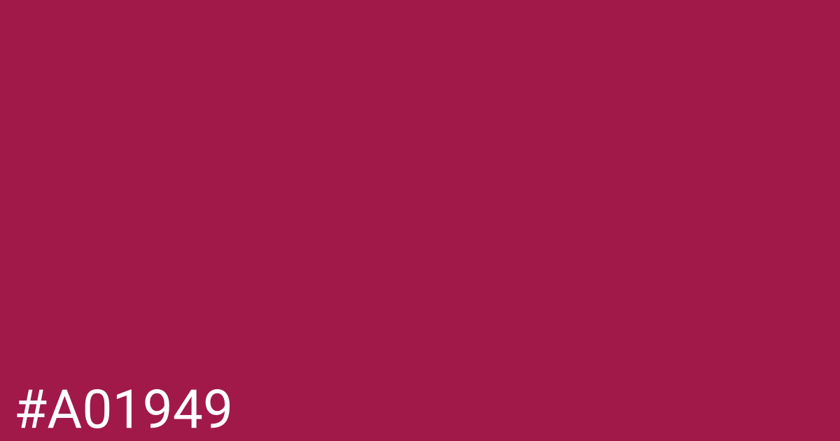 Hex color #a01949 graphic