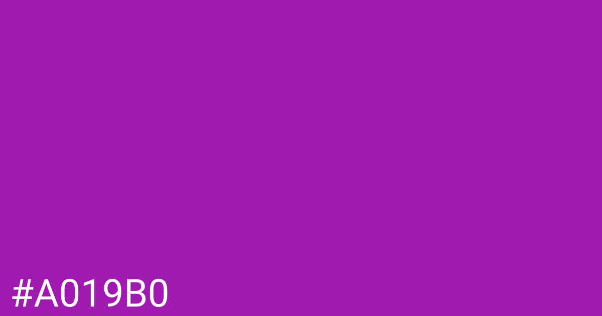 Hex color #a019b0 graphic