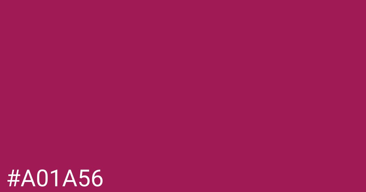 Hex color #a01a56 graphic