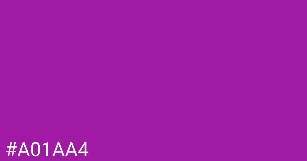 Hex color #a01aa4 graphic