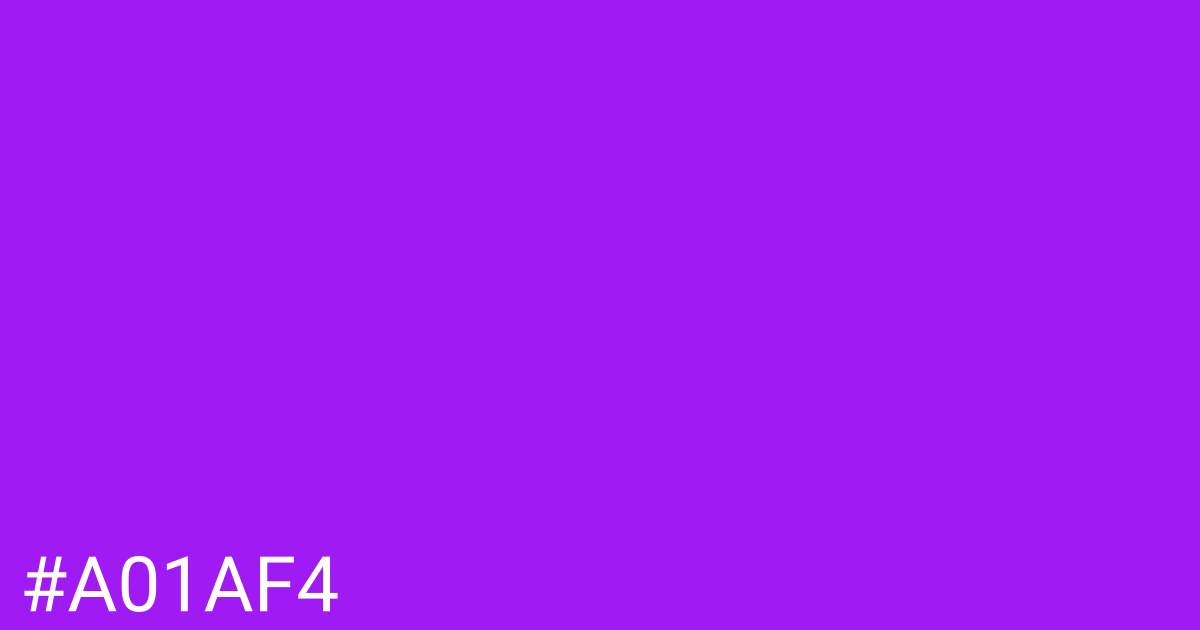 Hex color #a01af4 graphic