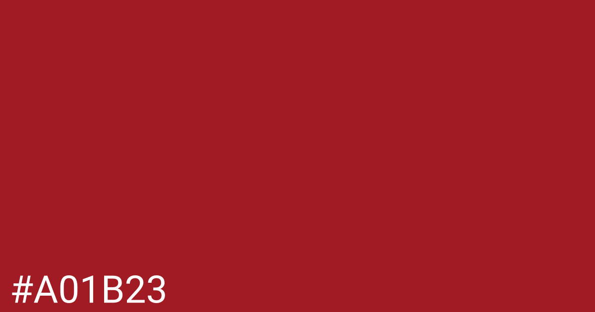 Hex color #a01b23 graphic