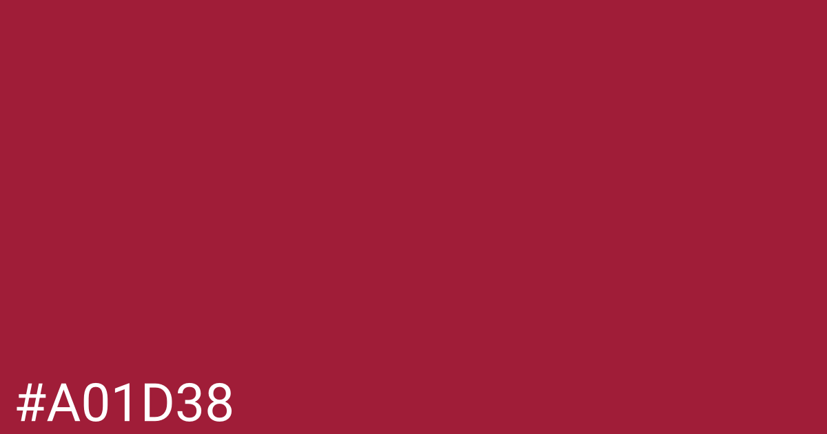 Hex color #a01d38 graphic