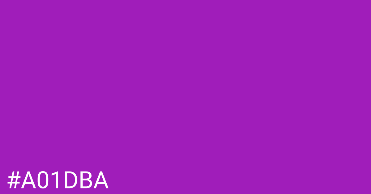 Hex color #a01dba graphic