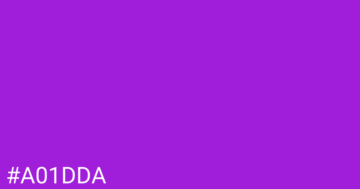 Hex color #a01dda graphic