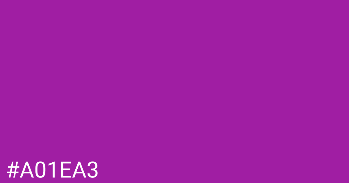 Hex color #a01ea3 graphic