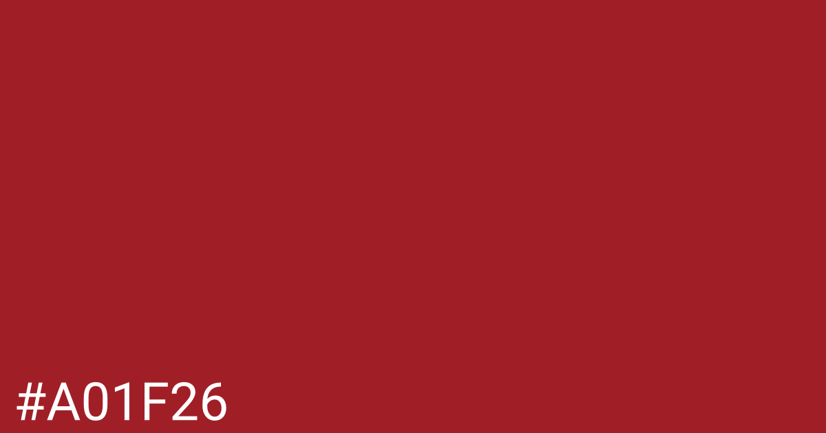 Hex color #a01f26 graphic