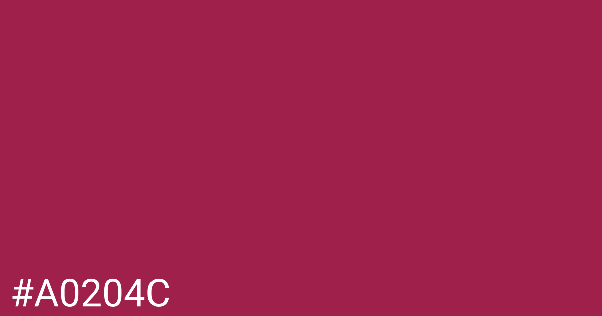 Hex color #a0204c graphic