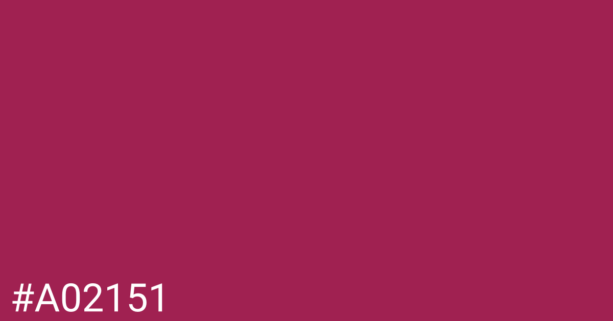 Hex color #a02151 graphic