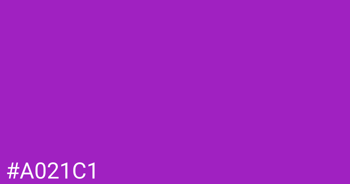 Hex color #a021c1 graphic