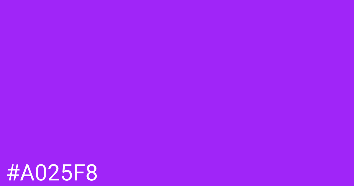 Hex color #a025f8 graphic