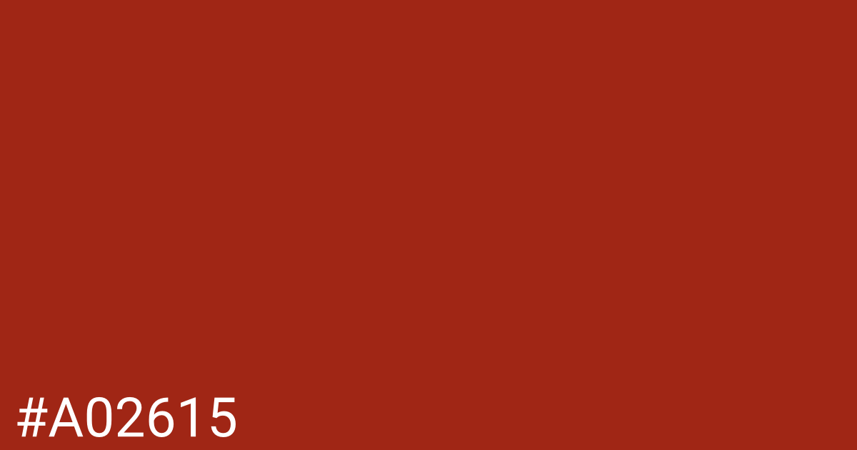 Hex color #a02615 graphic
