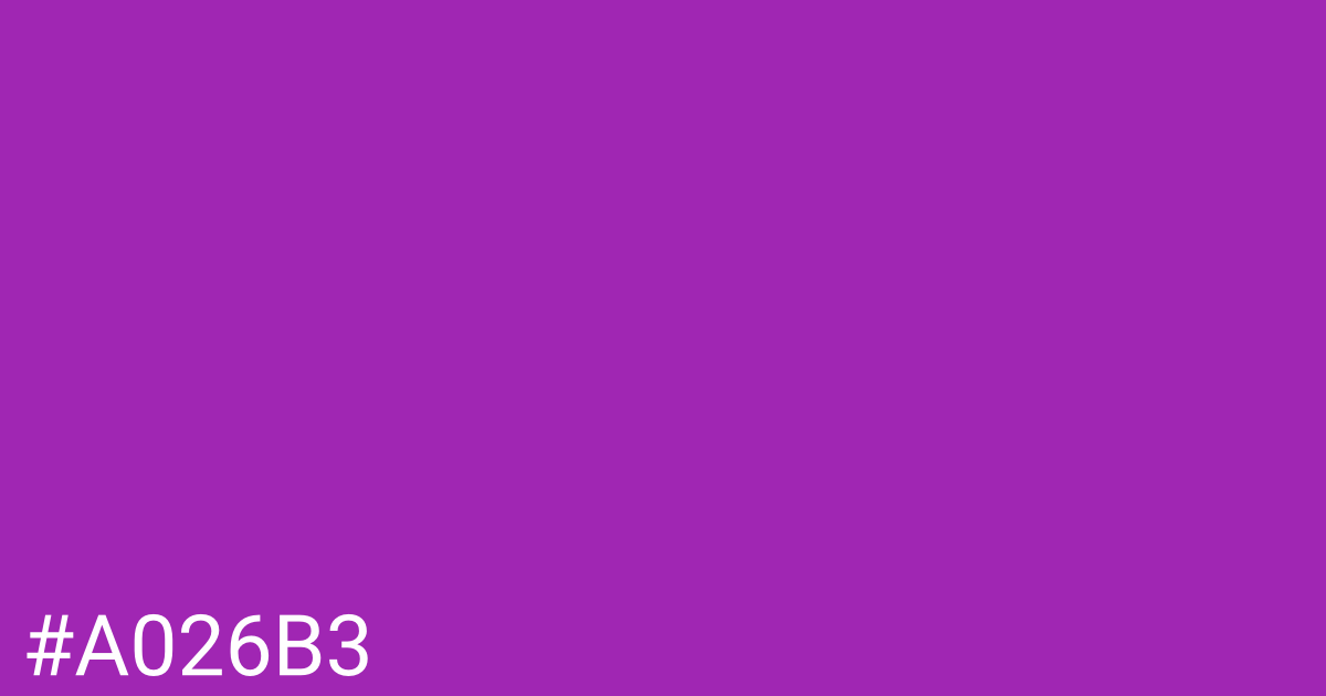 Hex color #a026b3 graphic