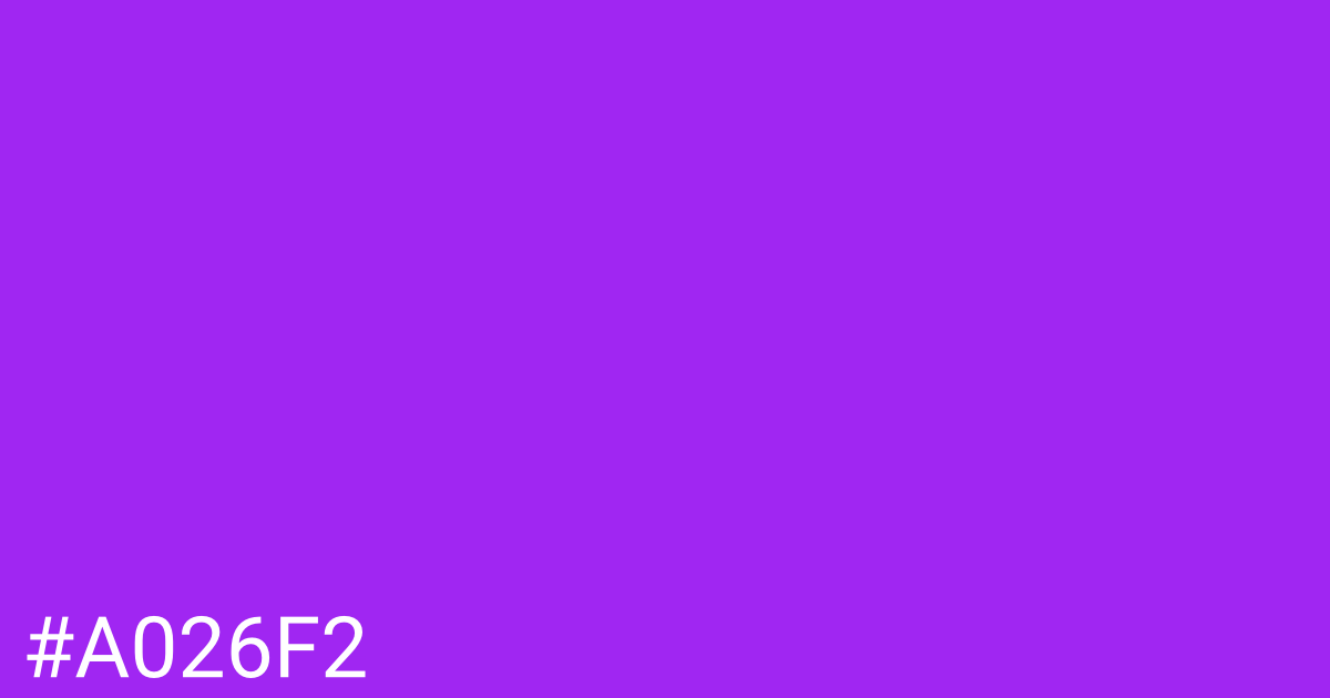 Hex color #a026f2 graphic