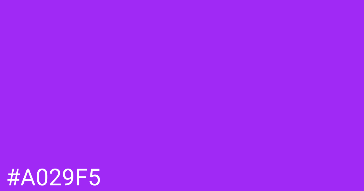 Hex color #a029f5 graphic