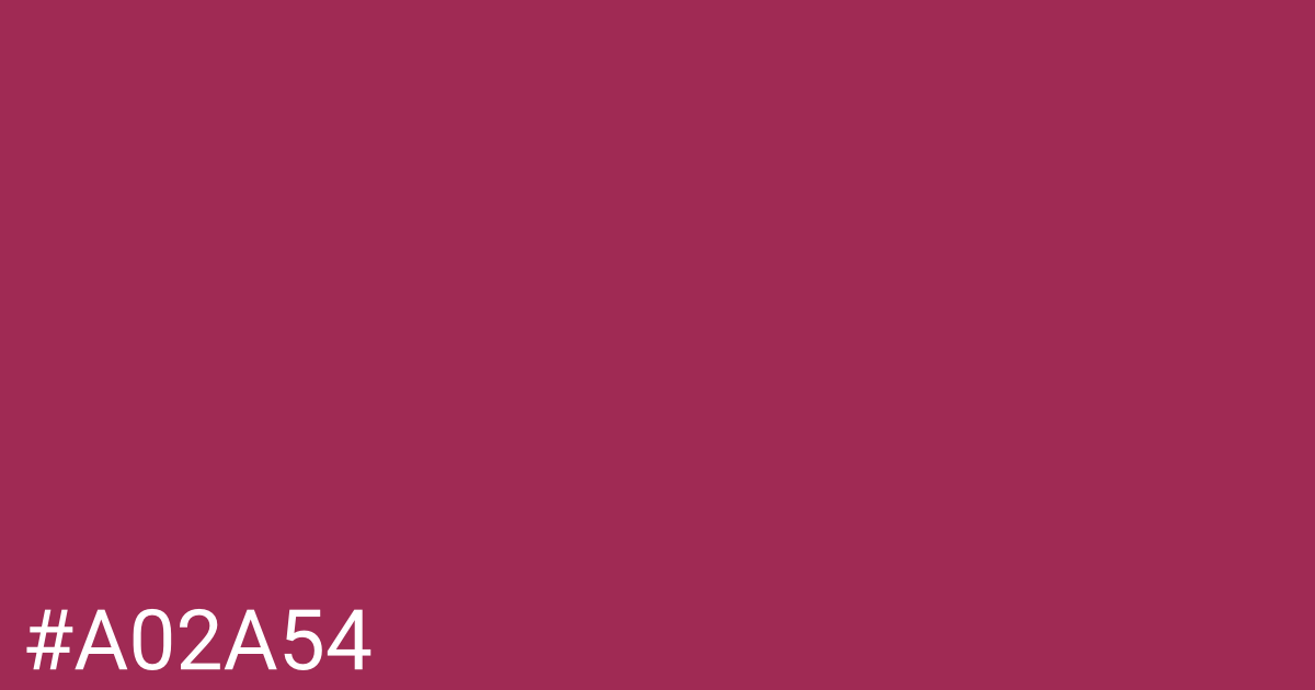 Hex color #a02a54 graphic