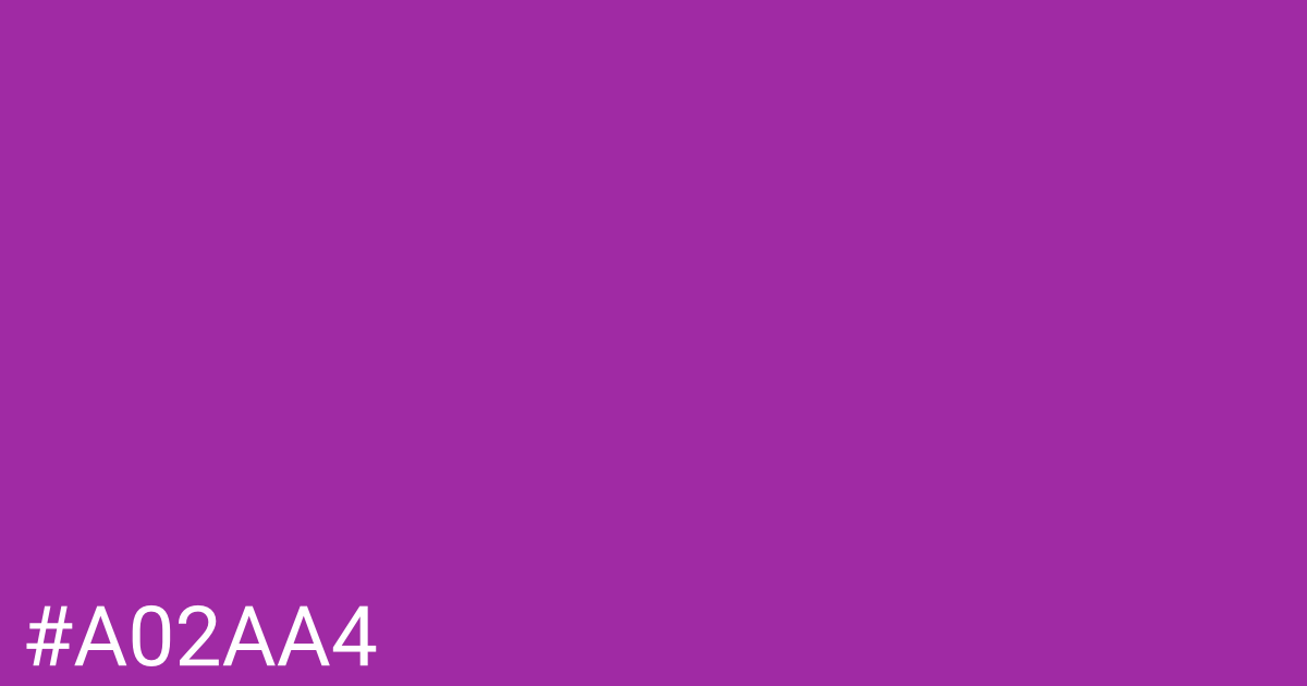 Hex color #a02aa4 graphic