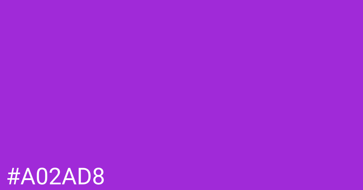 Hex color #a02ad8 graphic