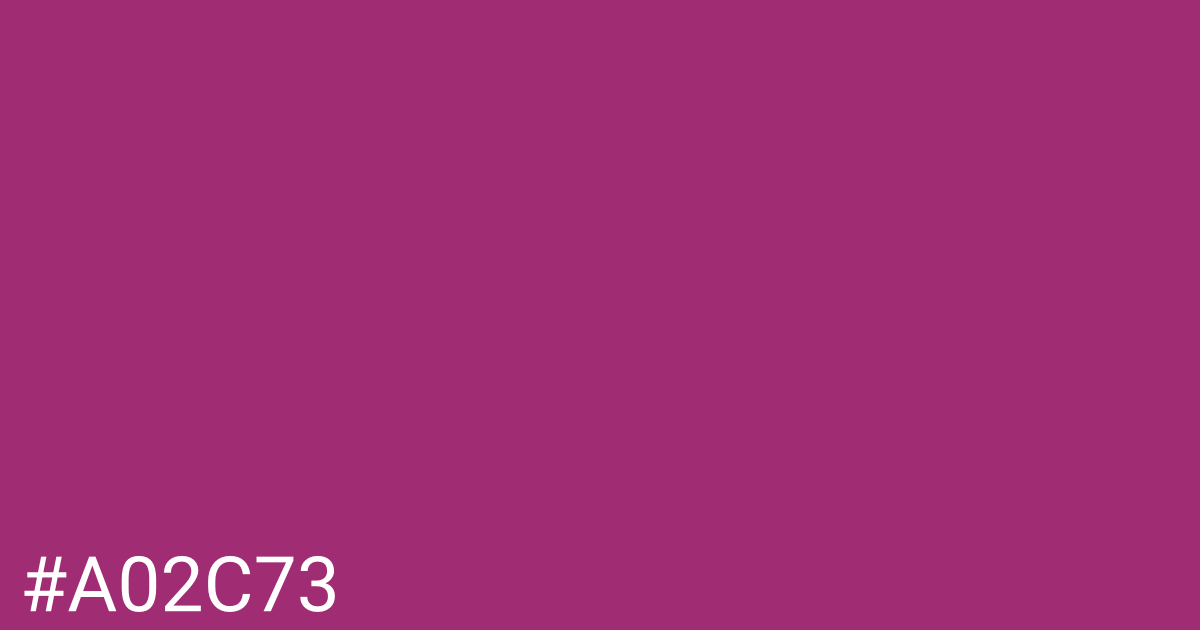 Hex color #a02c73 graphic