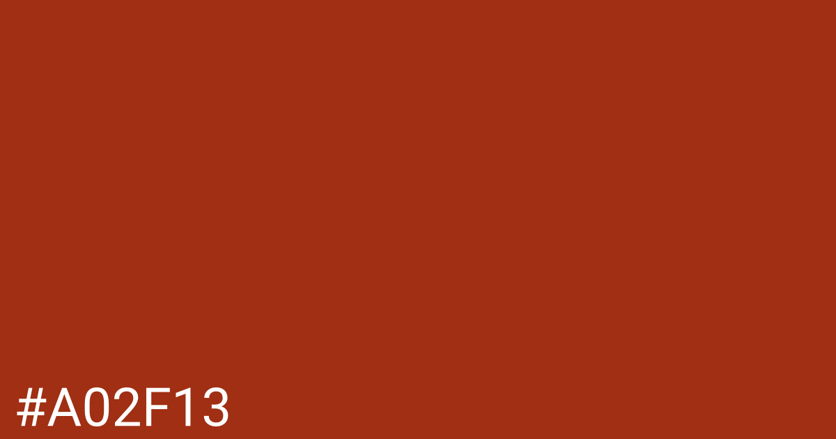 Hex color #a02f13 graphic