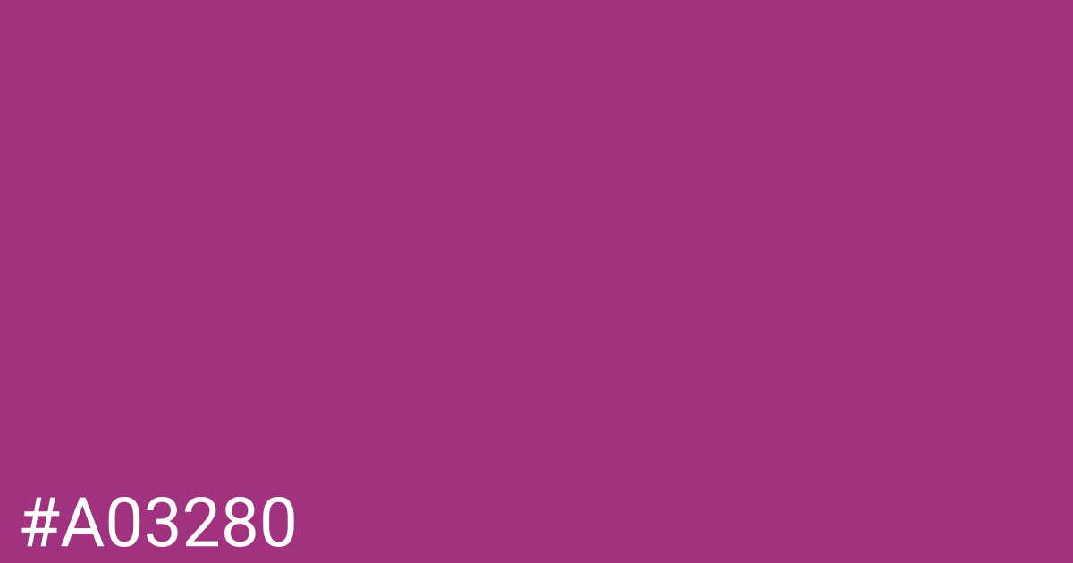 Hex color #a03280 graphic