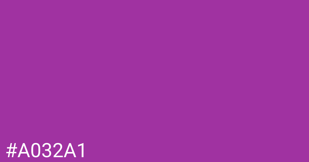 Hex color #a032a1 graphic