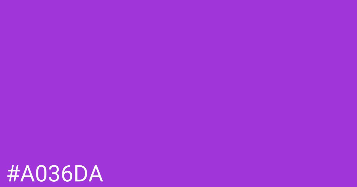 Hex color #a036da graphic