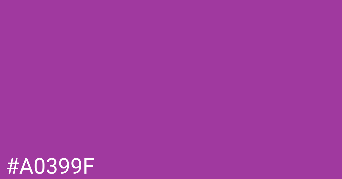 Hex color #a0399f graphic