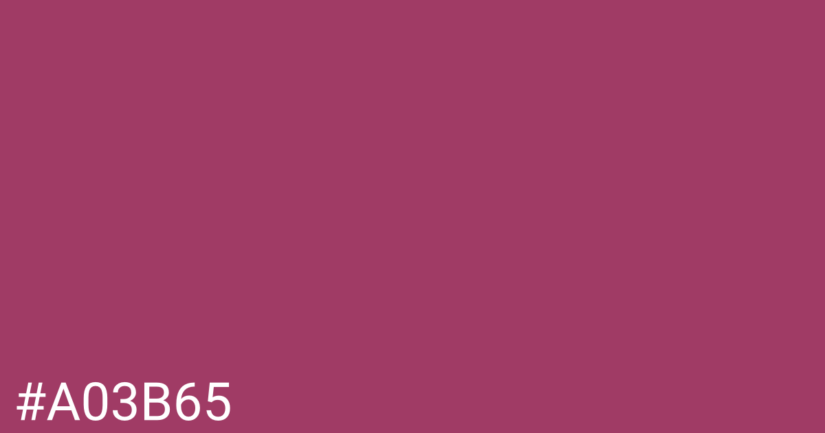 Hex color #a03b65 graphic