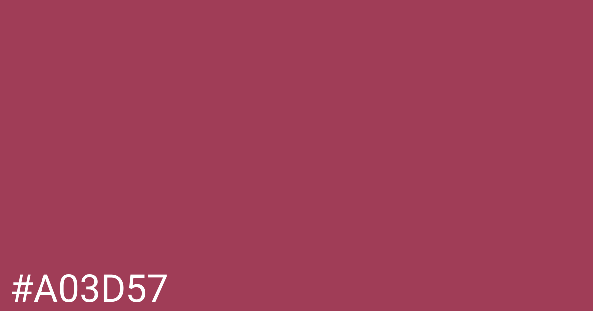 Hex color #a03d57 graphic