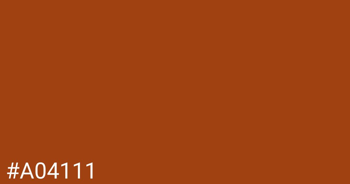 Hex color #a04111 graphic