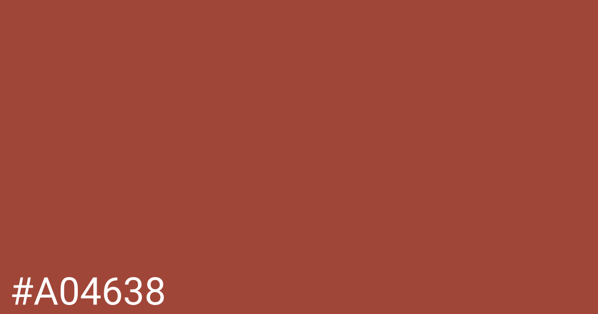 Hex color #a04638 graphic