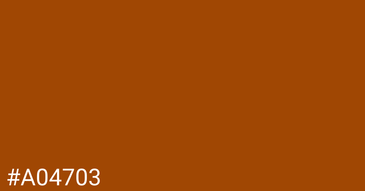 Hex color #a04703 graphic