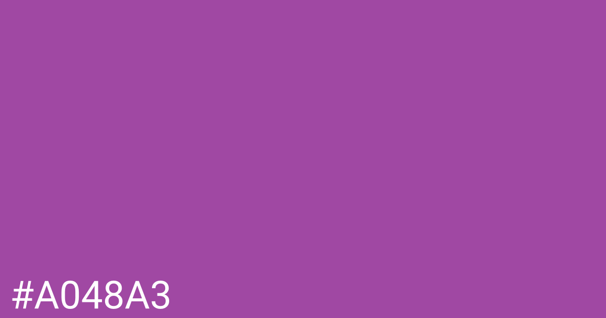 Hex color #a048a3 graphic