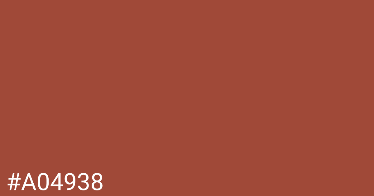 Hex color #a04938 graphic