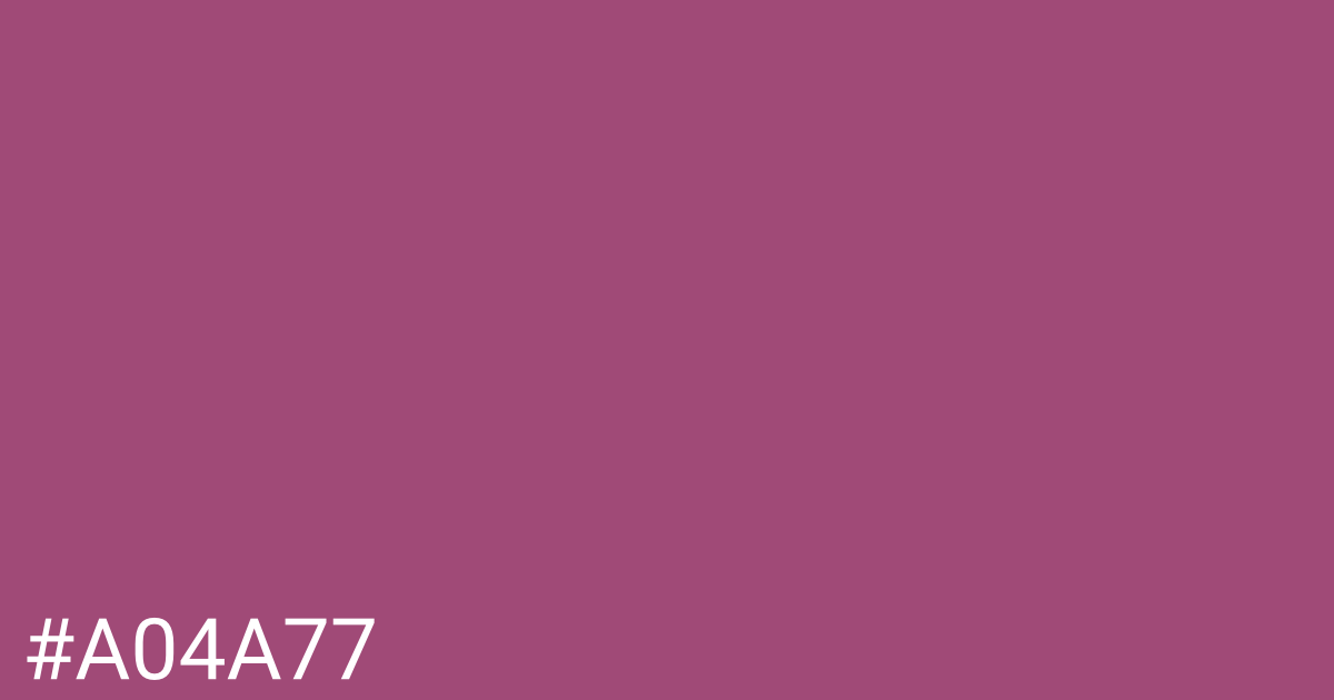 Hex color #a04a77 graphic