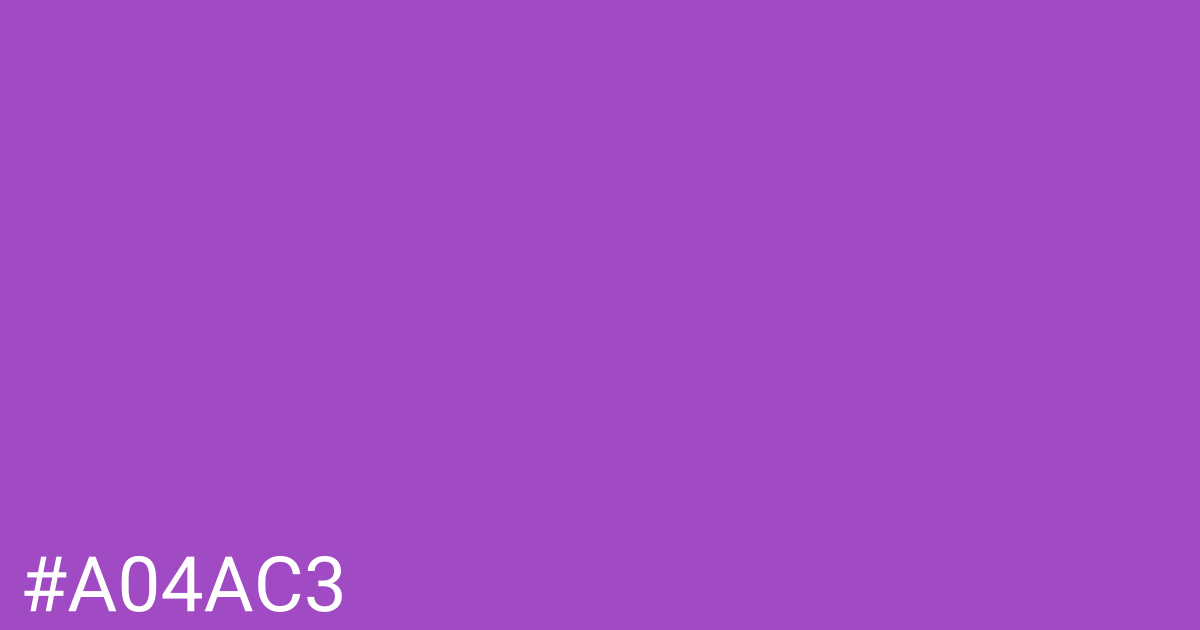 Hex color #a04ac3 graphic