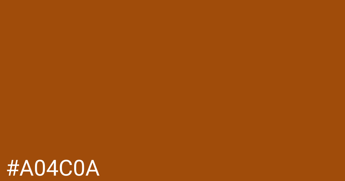 Hex color #a04c0a graphic