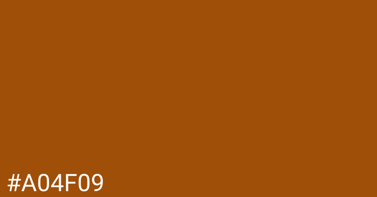 Hex color #a04f09 graphic