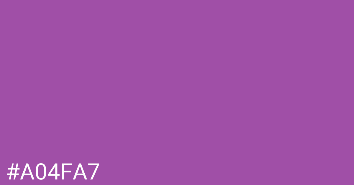 Hex color #a04fa7 graphic